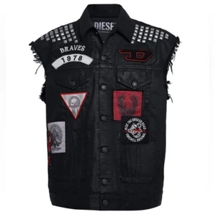 RARE Diesel X Days Gone PS4 Game Collab Leather Jacket Vest With Embroidery S - Bild 1 von 11