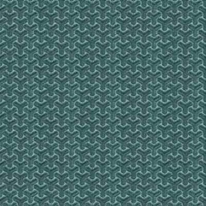 Groundworks Geometric Upholstery Fabric- Chengtudoor Embroidery Blue Aqua 0.8 yd - Picture 1 of 1