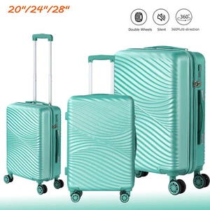 3Pcs Hardside Luggage Sets with TSA Locks & Spinner Wheels Suitcase(20"/24"/28") - Picture 1 of 12