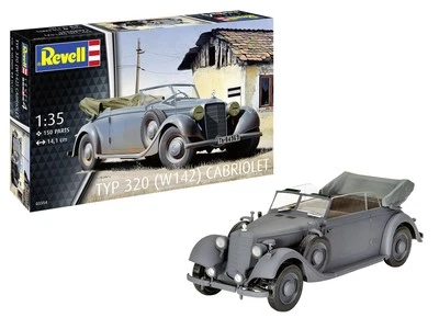 Typ 320 (w142) Cabriolet 1:35 Plastic Model Kit REVELL - Immagine 1 di 4