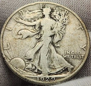 1929 D WALKING LIBERTY HALF DOLLAR - Low Mintage, Only 1M, 90% Silver - WL-29d - Picture 1 of 3