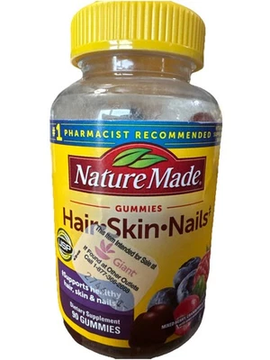 90 gomitas para uñas de piel de cabello hechas en la naturaleza sabores mezclados a bayas - caducidad febrero 2026 Foto 1 de 3