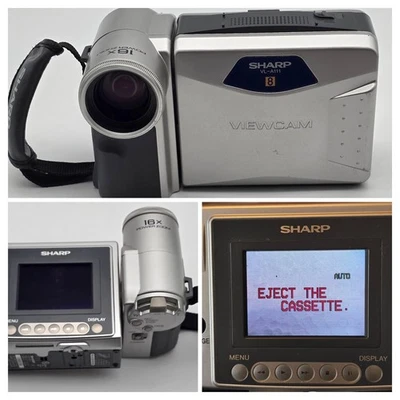 SHARP VL-A111 Viewcam Analog CCD 8mm Video Transfer VCR Camcorder - Tested - Image 1 of 4