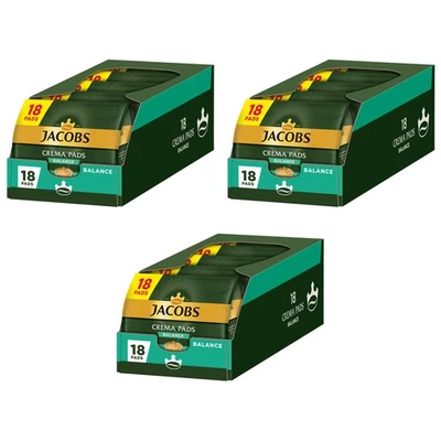 JACOBS Pads Crema Balance Senseo kompatibel 15 x 18 Kaffeepads - 270 Getränke - Bild 1 von 4