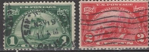 SC# 614-15 - 1924 1¢ & 2¢ - Huguenot-Walloon Commemoratives - Used - Picture 1 of 1