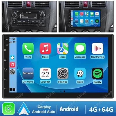 Android 14 Doble Din Coche Estéreo para Apple CarPlay Auto Radio GPS Navegación WiFi 64GB Foto 1 de 4