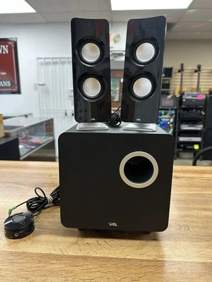 Cyber-Acoustics CA-3610 Speaker System 62W, w/ Aux Cable and Volume Control - Image 1 of 4