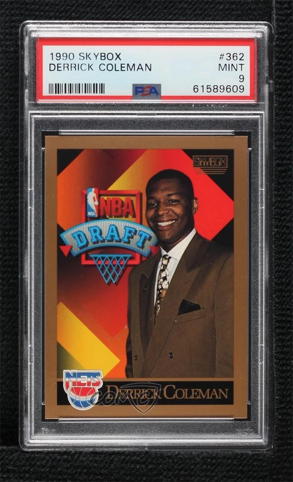 1990-91 Skybox Derrick Coleman #362 PSA 9 MINT Rookie RC - Image 1 of 2
