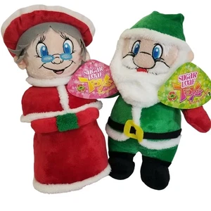 ✅14" Papá Noel + Sra. Claus Peluche Navidad Peluche Kellytoy Pan de Azúcar Juguetes - Imagen 1 de 12