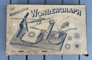 Antique rare drawing toy Marvelous Wondergraph 1908 early spirograph complete - Picture 1 of 14