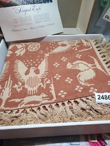 Vintage Bates Newport Eagle Heirloomed  Americana Bed Spread Twin Size Historic - Picture 1 of 20