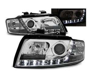 Faro proiettore per audi a4 2000 2001 2002 2003 2004 luce diurna cromato LHD - Foto 1 di 1