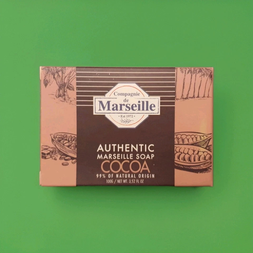 NEW Compagnie de Provence Authentic Marseille Natural Soap 100g Cocoa Scent 🫘🧼 - Image 1 of 1