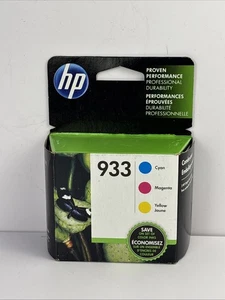 Genuine HP 933 Cyan Magenta and Yellow Ink Cartridges N9H56FN EXP 10/2020 - Picture 1 of 3