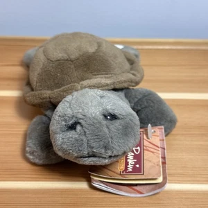 Dakin Lou Rankin Mini Friends Slowpoke Turtle 6.5" Plush Green Brown With Tag - Picture 1 of 11