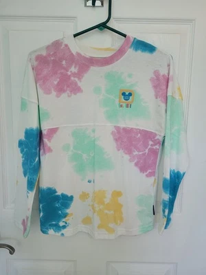 Walt Disney World Spirit Jersey Shirt Long Sleeve Youth L (11/12) Pastel Tie Dye - Image 1 of 3