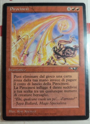 MTG Pyrokinesis LP Italian Alliances Pirocinesi Vintage 1996 Magic the Gathering - Image 1 of 2