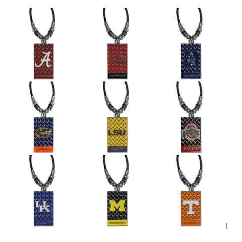 NCAA Diamond Plate Rope Necklace - Choose Your Team Cover