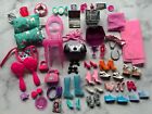 Huge Lot Of Assorted Barbie Doll Accessories, Shoes, And Furniture