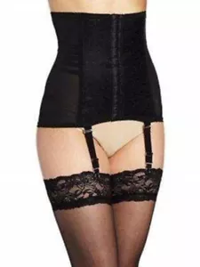 Rago 21 Waist Trainer/Girdle with garters and stockings firm shaping Black - Picture 1 of 2