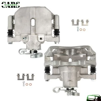 Rear Pair Brake Calipers w/ Bracket For 2006-2011 Buick Lucerne Cadillac DTS - Image 1 of 4