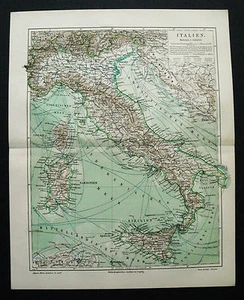 1897 ANTICA.STAMPA GEOGRAFICA * ITALIA - ITALY *Meyers - Bild 1 von 1