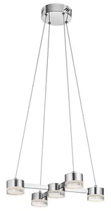 Avenza LED Brushed Nickel 5 Light Mini Chandelier Chandelier $867 - Picture 1 of 2