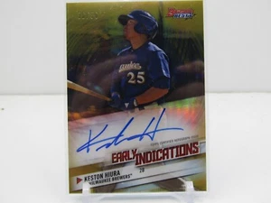 KESTON HIURA 2018 BOWMAN BEST EARLY INDICATIONS AUTOGRAPH! #36/50! BREWERS! - Picture 1 of 2