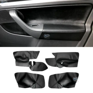 2/4pcs Interior Door Panel Armrest Leather Cover Fits For VW Golf 5 Jetta 05-10 - Picture 1 of 12