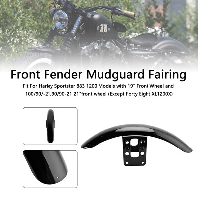 High Front Fender Mudguard Fairing For Sportster 883 1200 1988-up Black  U US - Изображение 1 из 4