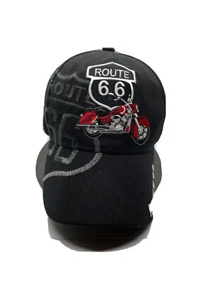 Gorra/motocicleta vintage Route 66 bordada Foto 1 de 4