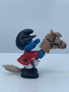 Smurfs 20743 Hobby Horse Rider Smurf Olympic Figure Sports Pony 2011 Figurine - Picture 1 of 7