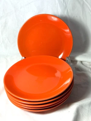 6 PLATOS DE ENSALADA NUEVOS CON ETIQUETAS NARANJA ROYAL NORFOLK 7 Y 5/8 PULGADAS - ENVÍO GRATUITO Foto 1 de 3