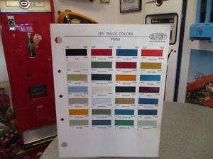 PAINT COLOUR REFERENCE 1971 FORD TRUCK COMMERCIAL AUTOMOTIVE  PAINT CHIPS - Picture 1 of 2