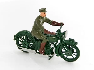 BRITAINS #1791 MOTORCYCLE  CORPS SIGNAL DISPATCH RIDER Painted Lead MINT!   #V27 - Picture 1 of 19