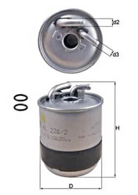 Filtro de combustible MAHLE para MERCEDES CHRYSLER JEEP MITSUBISHI SMART Sprinter 71775532 Foto 1 de 4