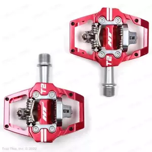HT Components T2 Enduro Race Bike Style Bicycle CrMo Pedals Red - Picture 1 of 4