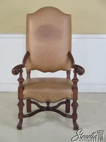 29025: Large Oversized Walnut Finish Throne Chair Cover