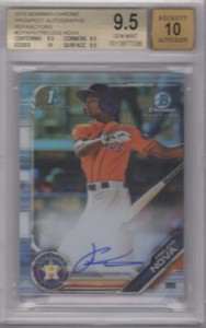 Freudis Nova 2019 Bowman Chrome Refractor Auto /499 BGS 9.5 10 True GEM MINT+