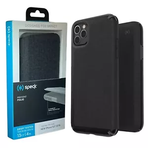 Official Genuine Speck iPhone (11 PRO MAX) Folio Case Leather Wallet Flip Cover - Picture 1 of 8