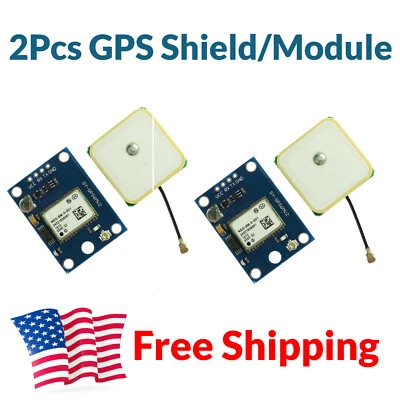 2pcs GY-NEO6MV2 GPS Module Arduino STM32 ESP32 Flight Controller MWC IMU APM 2.5 - Image 1 of 4