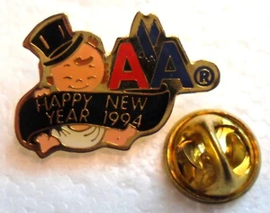 AMERICAN AIRLINES HAPPY NEW YEAR 1994 LAPEL PIN - Picture 1 of 2
