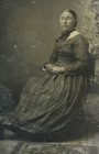 Tintype Photo of Civil War Era Woman In Old World Style Dress Circa 1860's