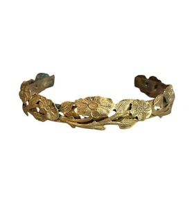 Vintage seltenes Miriam Haskell Diadem Stirnband goldfarben floral signiert - Bild 1 von 13