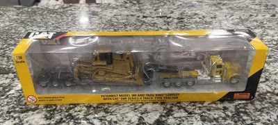 🔥🚜2008 Norscot 1:50 Metal Diecast 55207 PETERBILT 389 Lowboy CAT D8R Tractor - Image 1 of 4