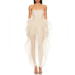 Lamarque Pixie Korsett Kleid in hellbeige creme Tüll poofy Gr. S - Bild 1 von 16