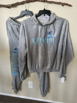 Disney Jogger Suit, “Stitch”Character 2 Piece, Size XL, Soft Velour NWT MSRP $60 - Image 1 of 4