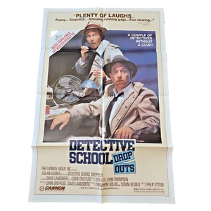 Póster de la película Detective School Drop Outs 1986 MGM/UA 27x41 comedia clásico NUEVO - Imagen 1 de 13