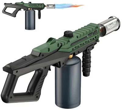 KOACKL Propane Torch Gun | Adjustable Flame Thrower Gun | Cooking Torch for BBQ, Sea