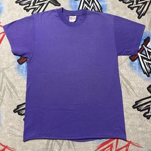 Hanes Heavyweight 50/50 Viola VUOTA Uomo M T-Shirt Vintage Punto Singolo - Foto 1 di 7